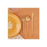 Bella Maison 5002867934 Siena 18 Parça 6 Kişilik Gold Tatlı Çatal Kaşık Bıçak Seti