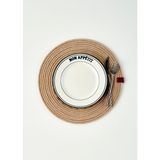 Bella Maison Arya Yuvarlak Amerikan Servis 33 cm Bej %100 Pamuk – Sarma Tekniği ile Zarif Masa Tasarımı - Naturel - 33 x 33 cm