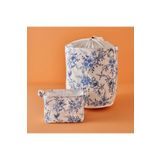 Bella Maison Bleu Blanc Ağzı Büzgülü Çamaşır Sepeti Mavi (36X40 CM) - Organizer Hediyeli