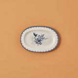 Bella Maison Bleu Blanc Porselen Bird Küçük Sunum Tabağı Mavi (25 Cm)