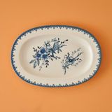 Bella Maison Bleu Blanc Porselen Küçük Sunum Tabağı Mavi (25 Cm)