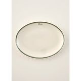 Bella Maison Bonheur Porselen Sunum Tabağı Yeşil (36 Cm) - Beyaz - Yeşil
