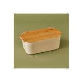 Bella Maison Breed 2in1 Kesme Tahtalı Ekmek Kutusu Krem (33x18,5x12 cm)