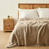 Bella Maison Bridget %100 Pamuk Bej Çift Kişilik Pike Takımı 200 x 220 cm 1 Adet Parça ile Şık Tasarım - Açık Bej