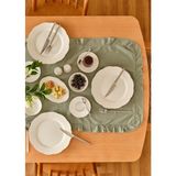 Bella Maison Clover 26 Parça 6 Kişilik Desenli Porselen Kahvaltı Takımı Gümüş