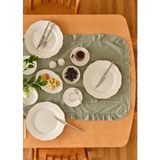 Bella Maison Clover 26 Parça 6 Kişilik Desenli Porselen Kahvaltı Takımı Gümüş
