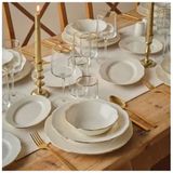 Bella Maison Clover Porselen Gold 24 Parça 6 Kişilik Yemek Takımı