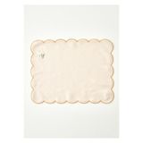 Bella Maison Daisy Baskılı Scallop Kenar Amerikan Servisi, Bej, 35x45 cm