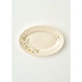 Bella Maison Daisy Porselen Sunum Tabağı Krem (25 Cm) - Krem Rengi