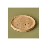 Bella Maison Ephesus Traverten Yuvarlak Dekoratif Tabak Naturel (20X4 CM)