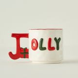 Bella Maison Jolly Yılbaşı Stoneware Kupa (360 cc) - Renkli - 360 ml