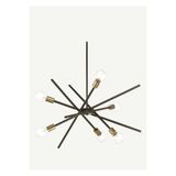 Bella Maison Jose 6'lı Avize Siyah-Eskitme (30x70 cm)