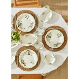 Bella Maison Julia 26 Parça Yeşil Desenli Stoneware Kahvaltı Takımı 6 Kişilik Özel Set