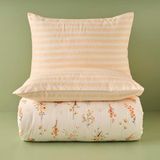 BELLA MAISON Leora Çiçek Desenli%100 Pamuk Saten Nevresim Seti, Somon, King Size (Nevresim: 240x220 cm / 2 Adet Yastık Kılıfı: 50x70 cm)