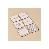 Bella Maison Motto 6'lı Bardak Altlığı Siyah (10X10 Cm)