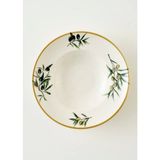 Bella Maison Olive 27 cm Yeşil Porselen Makarna Tabağı Zeytin Deseni ile Doğal ve Şık Sunumlar İçin