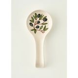 Bella Maison Olive Beyaz Kirli Kaşıklık Seramik Beyaz 11,5X24 cm Elde Yıkanmalıdır Düz Desenli Kullanım İçin