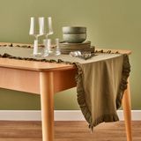 Bella Maison Pamuk Elegance Runner Haki (50 x 150 cm ) - 50 x 150 cm
