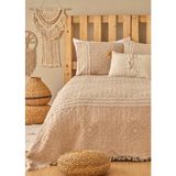 Bella Maison Pamuk Glorinda Bej Renkli Çift Kişilik Yatak Örtüsü Seti 230x240 cm Modern Tema ile Şık - 230 x 240 cm