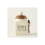 Bella Maison Pepper Seramik Kavanoz Krem (330 ml)