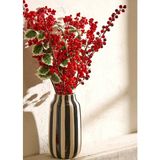 Bella Maison Rise Stoneware Vazo Siyah-Beyaz (14X14X26 Cm) - Siyah - Beyaz
