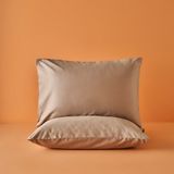 Bella Maison Supreme %100 Pamuk Saten 2'li Yastık Kılıfı Vizon 50X70 cm Yumuşak Tuşe ile Konforlu Kullanım