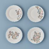 Bella Maison Vintage Porselen Pasta Tabağı 4'lü Mavi (20 Cm)