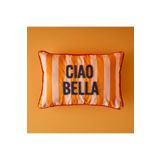 Bella Maison%100 Pamuk Line Mottolu Punchlı Kırlent Kılıfı Turuncu (35x50 cm)