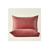 Bella Maison%100 Pamuk Saten Basic Standart 2'Li Yastık Kılıfı Bordo (50X70 Cm)