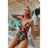 Bella Notte Çok Renkli Egzotik Çiçek Desenli Askılı Mayo - 38