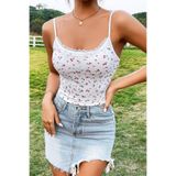BELLA NOTTE Retro Minimalist Desenli Crop Bluz