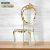 Bella Sandalye Sert Plastik Krem Altın Gold Koltuk Bahçe Balkon Mutfak Yemek Masası Sandalyesi