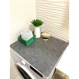Bellalithe Keçe Çamaşır Makinesi Örtüsü Makine Üstü Pad 55*60 cm Gri