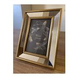 Bellarte Aynalı Çerçeve, Cam Aynalı Altın Renk Çerçeveli Fotoğraf Çerçevesi,10X15CM