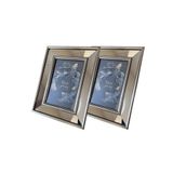 BELLARTE Aynalı Çerçeve, Gümüş Aynalı Fotoğraf Çerçevesi, Cam Çerçeve 10x15cm (2 ADET)