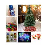 Bellasima Yılbaşı Ağacı 150 Cm + 12 Süs Topları + 9 Çan Süsü + 9 Davul Süs + 1 Kar Spreyi 200 Ml + 5 Mt. Rgb Aydınlatması
