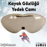 Bellasimo Cercevesiz Kayak Gozlugu Cami Lens Degistirebilir Cam Antifog Gunes Kar Gozluk Cami Gumus