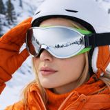 Bellasimo Kayak Snowboard Gözlüğü Buğulanmaz Değiştirilebilir Gümüş Camlı Antifog Kar Gözlük