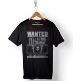 Bellatrix Wanted Harry Poster Baskılı Tişört Unisex T-Shirt - Siyah