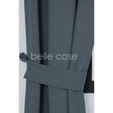 Belle Cose Keten Görünümlü Bohem Tarz Fon Perde Pilesiz Dikim Indigo Mavi - Indigo - Mavi - 200 x 260 cm