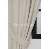 Belle Cose Kırık Beyaz Keten Düz Krem Rengi 160x260 cm Tül Perde