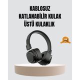 Belle Fusion Bfs Bluetooth Kablosuz Kulak Üstü Kulaklık Katlanabilir Konforlu ve Şık Tasarımlı