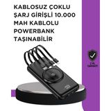Belle Fusion Bfs Çoklu Cihaz Uyumu ile Kablolu ve Kablosuz Şarj - Pratik Powerbank
