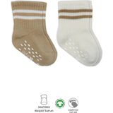 Belle Fusion Mey Ithalat® 2'li Çemberli Kaymaz Soket Çorap 10125 Bej-Ekru - Çok Renkli