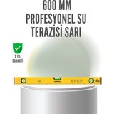 Belle Fusion Mey Ithalat® 600 mm Su Terazisi Sarı Dayanıklı Gövde Hassas Ölçüm
