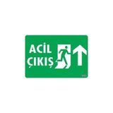 Belle Fusion Mey Ithalat® Acil Çıkış Uyarı Levhası 17,5X25 KOD:943 - Çok Renkli