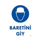 Belle Fusion Mey Ithalat® Baret Giy Uyarı Levhası 25X35 Kod:23 - Çok Renkli