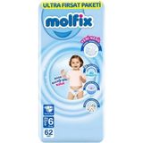 Belle Fusion Mey Ithalat® Bebek Bezi Ultra Fırsat Paketi 6 Beden 15+ kg 62 Adet