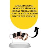 Belle Fusion Mey Ithalat® Bileklikli Amoled Ekran Akıllı Saat ve Dijital Göstergeli Kablosuz Bluetooth Kulak - Çok Renkli