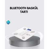 Belle Fusion Mey Ithalat® Bluetooth Akıllı Tartı – 8 Fonksiyonlu Dijital Baskül, 180 kg Kapasiteli